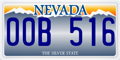 NV license plate 00B516