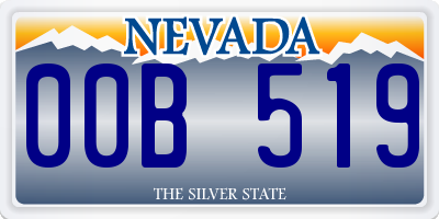 NV license plate 00B519