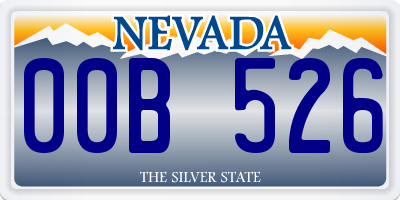 NV license plate 00B526