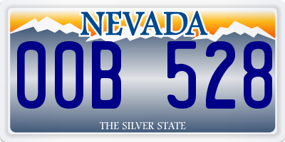 NV license plate 00B528