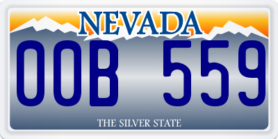 NV license plate 00B559