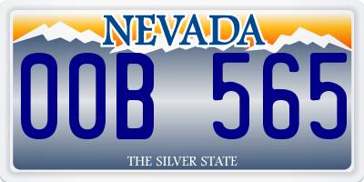 NV license plate 00B565