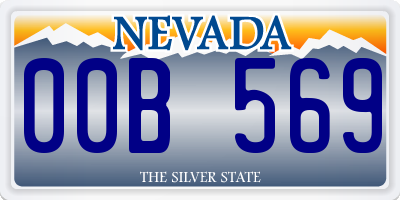 NV license plate 00B569
