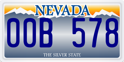 NV license plate 00B578