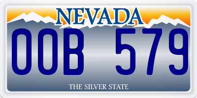 NV license plate 00B579