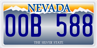 NV license plate 00B588