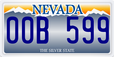 NV license plate 00B599