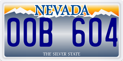 NV license plate 00B604
