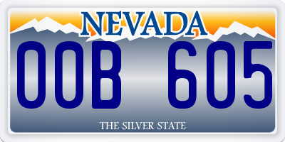 NV license plate 00B605