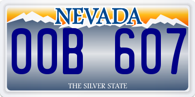NV license plate 00B607