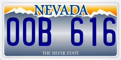 NV license plate 00B616