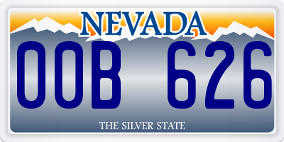 NV license plate 00B626