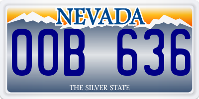 NV license plate 00B636
