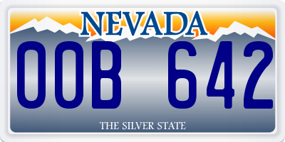 NV license plate 00B642
