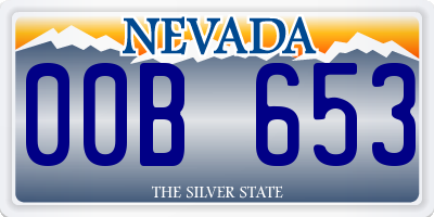 NV license plate 00B653