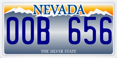 NV license plate 00B656