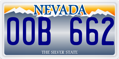 NV license plate 00B662