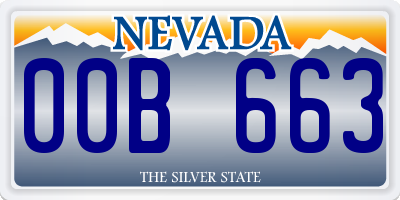 NV license plate 00B663