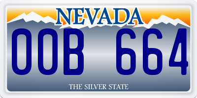 NV license plate 00B664