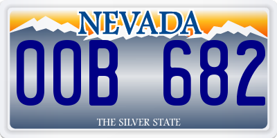 NV license plate 00B682