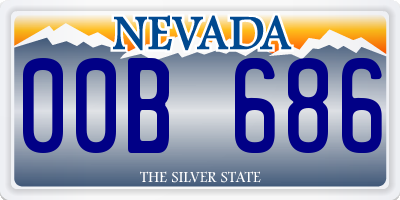 NV license plate 00B686