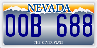 NV license plate 00B688
