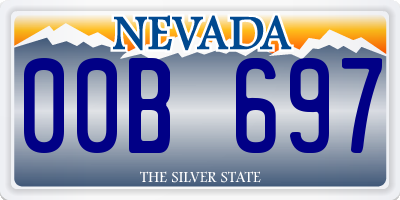 NV license plate 00B697
