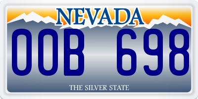 NV license plate 00B698
