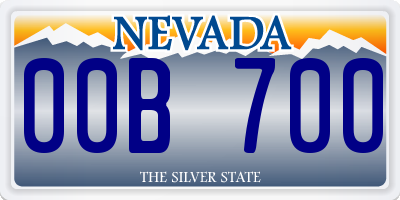 NV license plate 00B700