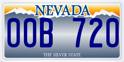 NV license plate 00B720