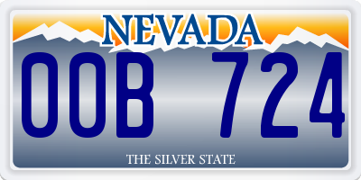 NV license plate 00B724