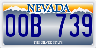 NV license plate 00B739