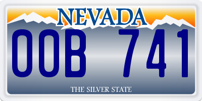 NV license plate 00B741