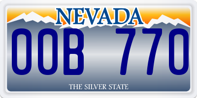 NV license plate 00B770