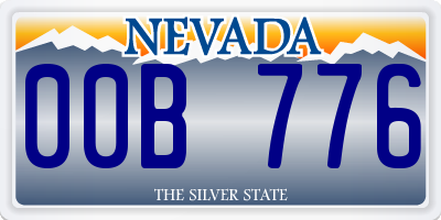 NV license plate 00B776