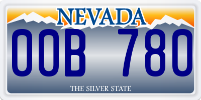 NV license plate 00B780