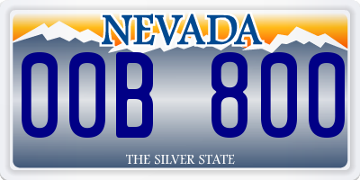 NV license plate 00B800