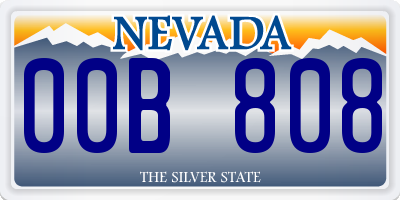 NV license plate 00B808