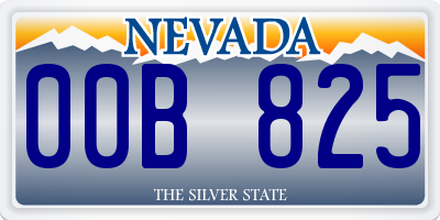 NV license plate 00B825