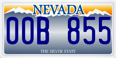 NV license plate 00B855