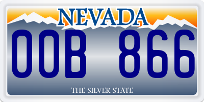 NV license plate 00B866