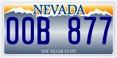 NV license plate 00B877