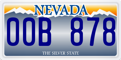 NV license plate 00B878