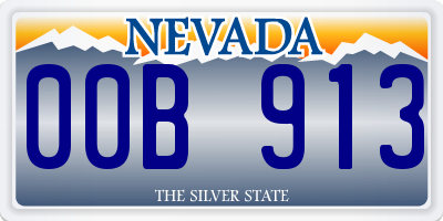 NV license plate 00B913