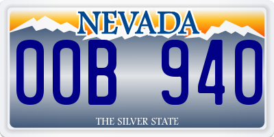 NV license plate 00B940