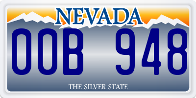 NV license plate 00B948
