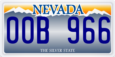 NV license plate 00B966