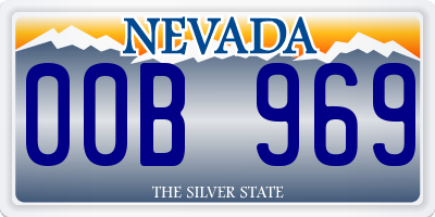 NV license plate 00B969