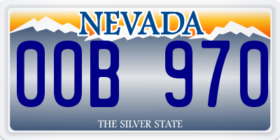 NV license plate 00B970