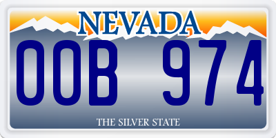 NV license plate 00B974